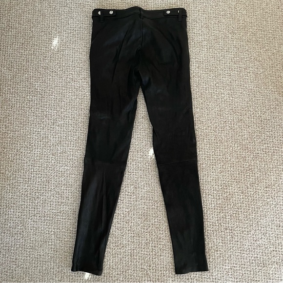 ASH Black Genuine Leather Biker Pants, Euro sz 40 - Picture 4 of 4